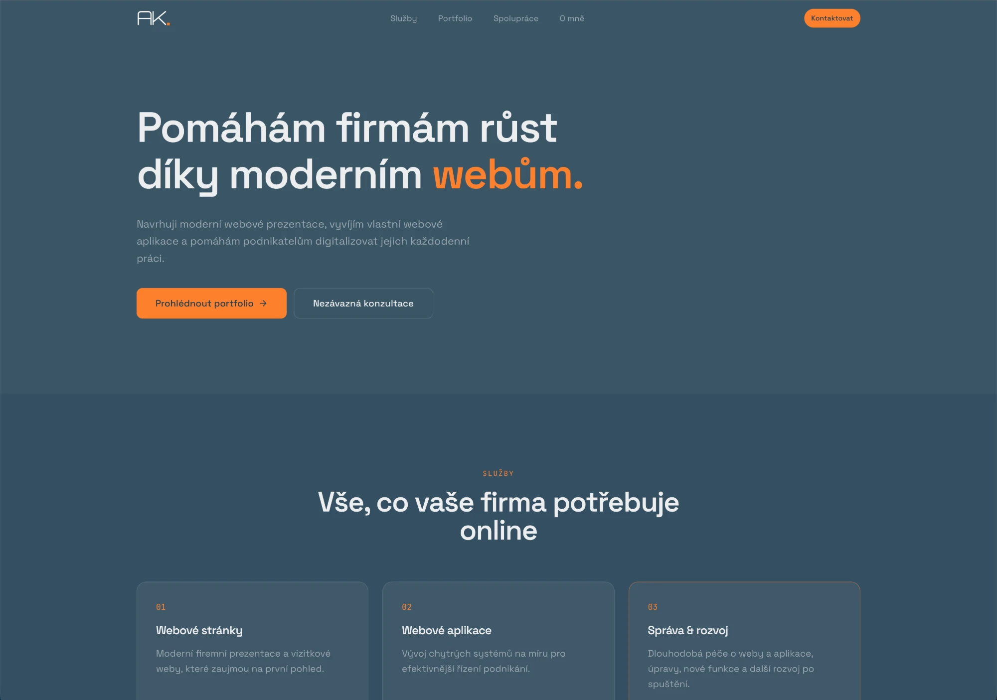 Web AK Digital — aktuální verze